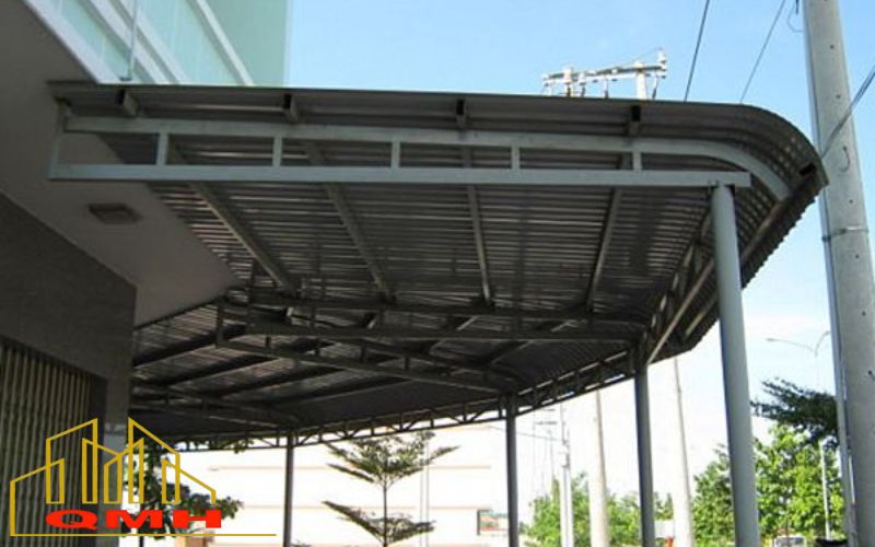 Thép ống chữ nhật dùng làm mái che