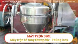 Máy trộn 380L - Máy trộn bê tông thùng đúc, thùng inox