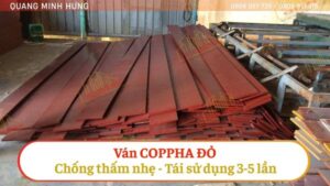 Ván coppha đỏ - Chống thấm nhẹ - Tái sử dụng 3-5 lần