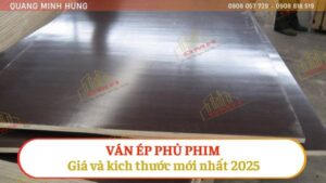 Ván ép phủ phim - giá và kích thước mới nhất 2025